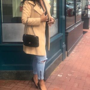 Worn twice, excellent condition camel coat!